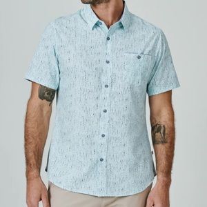 NWT 7 Diamonds 4way Stretch Short Sleeve Button Down sz L